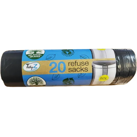 Tidyz 20 Extra Strong Refuse Sacks 50L