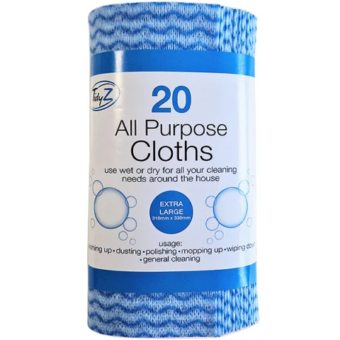 TidyZ Extra Large All Purpose Cloths 20 Pack