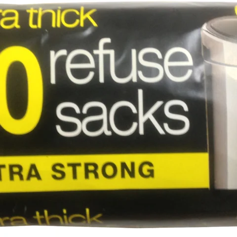 Tidyz Extra Thick Refuse Sacks 70L 20 Pack