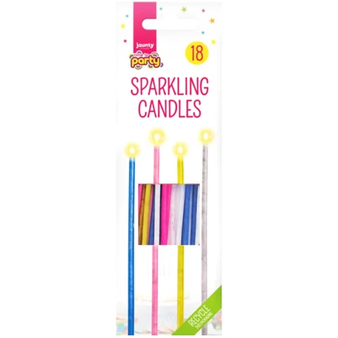 Time To Party Sparkling Cake Decorations 18 Pack