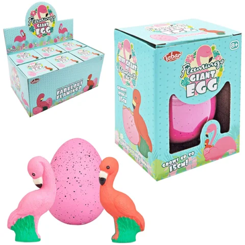 Tobar Flamingo Giant Egg 15cm Assorted Colours