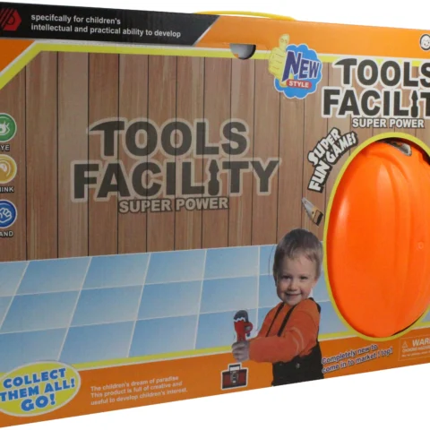 Tools Facility 16pc Hand And Power Tool Set With Safety Helmet In Box With Carry Handle