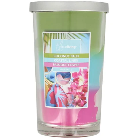 True Living Coastal Paradise Scented Jar Candle 17oz
