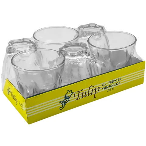 Tulip Glass Tumblers 237ml 6 Pack