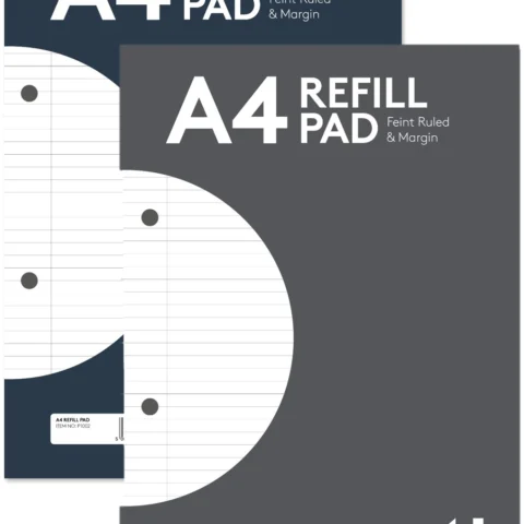 U, A4 Ruled Paper Refill Pad 2 Assorted Colours