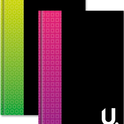 U. A6 Bright Colour Hardback Notebook 2 Pack