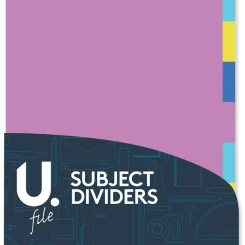U. Assorted Colour Plastic Dividers 10 Pack