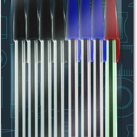 U. Ballpoint Pens Assorted Colours 8pk
