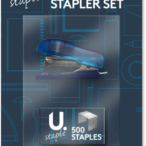 U. Mini Stapler With 500 Staples Set