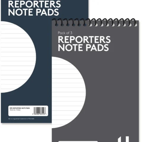 U. Reporters Notepads 5" X 8" 3 Pack 2 Assorted Colours