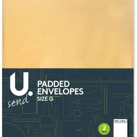 U. Size G Padded Envelopes 250mm X 350mm 2 Pack