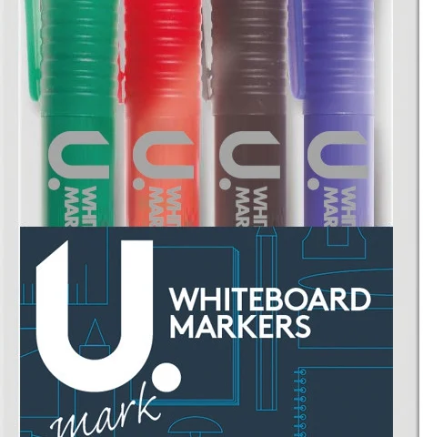 U. White Board Markers Assorted Colours 4 Pack