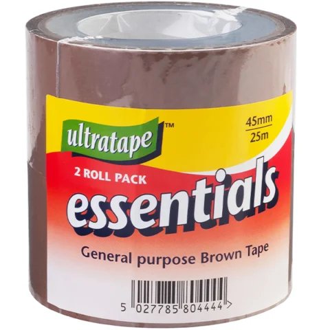 Ultratape Brown Buff Tape 2 Pack 45mm X 25m
