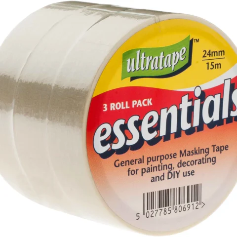Ultratape Essentials Masking Tape 3 Pack 24mm X 15m