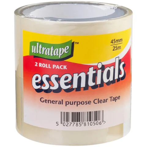 Ultratape General Purpose Clear Tape 2 Pack 45mm X 25m