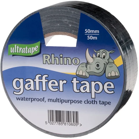 Ultratape Rhino Black Cloth Tape 50mm X 10m
