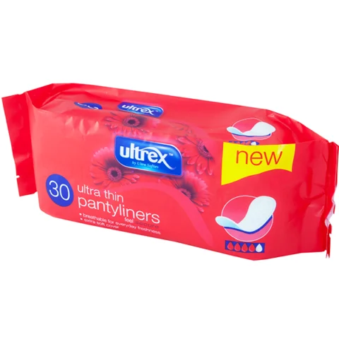Ultrex Ultra Thin Pantyliners 30 Pack