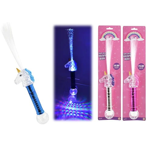 Unicorn Fibre Optic Colour Changing Wand Assorted Colours