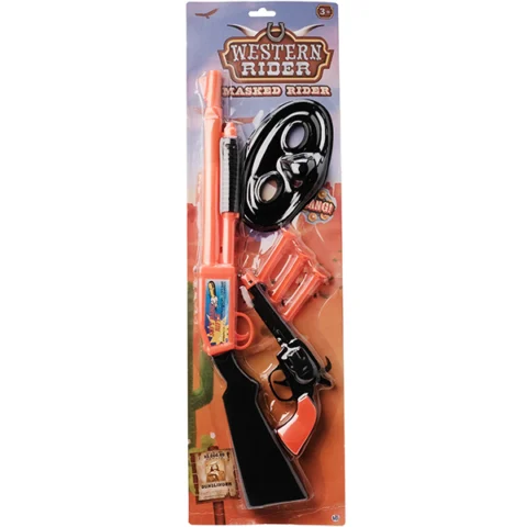 Western Masked Rider Shotgun Revolver Play Set 6pc