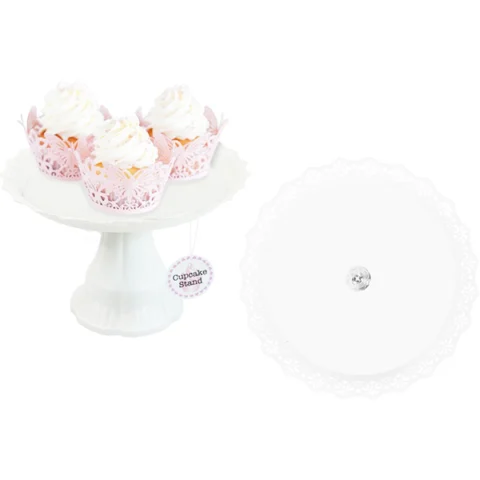 White Cake Stand 26 X 17cm