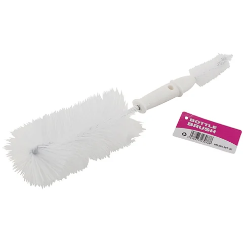 White Double Ended Bottle Brush