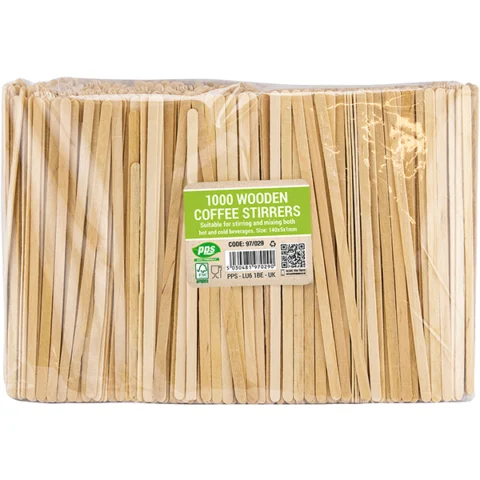 Wooden Coffee Stirrers 14cm 1000 Pack