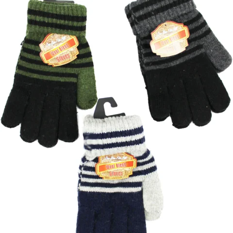 Wool Blend Gloves One Size - 3/Designs