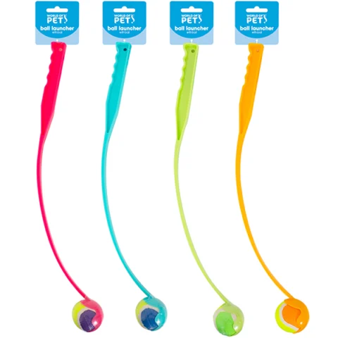 World Of Pets Ball Launcher 62cm Assorted Colours
