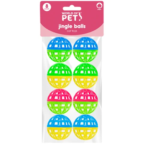 World Of Pets Cat Jingle Balls 8 Pack