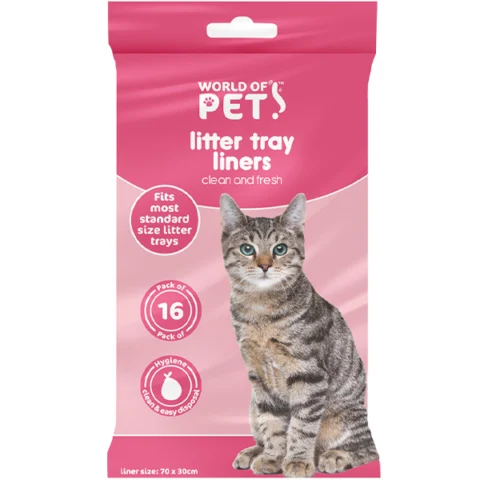 World Of Pets Cat Litter Liners 30 X 70cm 16 Pack
