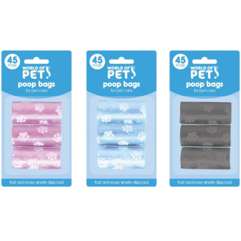 World Of Pets Clean Up Refills 3 Pack 4 Assorted Colours