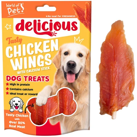 World Of Pets Delicious Soft Chicken Wings 4 Pack