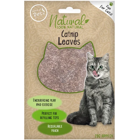 World Of Pets Natural Catnip Leaves Pouch 28G