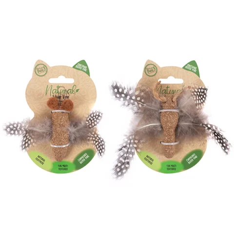 World Of Pets Silver Vine & Hessian Butterfly Cat Toy Assorted