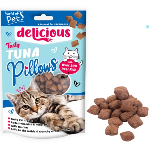 World Of Pets Tasty Tuna Pillows Cat Treats 80G