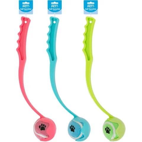 World Of Pets Tennis Ball Launcher Dog Toy 35.5cm Assorted Colours