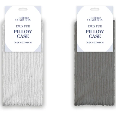 Your Home Comforts Faux Fur Pillow Case Assorted Colours