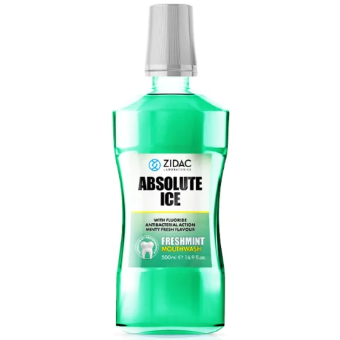 Zidac Absolute Ice Fresh Mint Antibacterial Mouthwash 500ml
